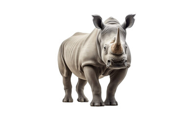 Rhino Isolated on Transparent Background - Generative AI