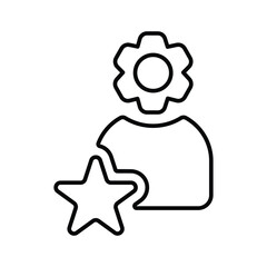 Expertise icon. Line, outline design.