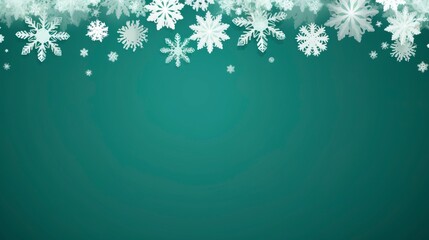 Fototapeta na wymiar Christmas themed banner with blank space for text on a green background.