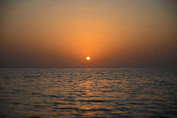 Sunset over the Red Sea from Jeddah, Saudi Arabia