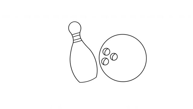 animated sketches of soccer balls, basketball, volleyball and billiard balls