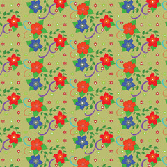 Vector illustration of a seamless floral pattern design