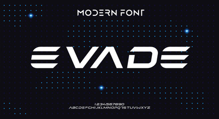a modern minimalist futuristic font with a scifi theme