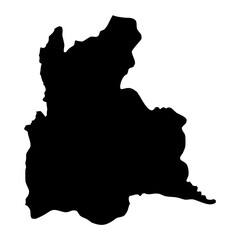 Tachira state map, administrative division of Venezuela.