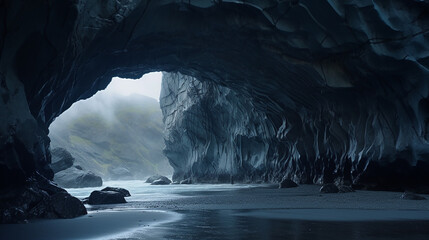 composi&ccedil;&atilde;o fotogr&aacute;fica lindo lugar Marble Caves, Chile