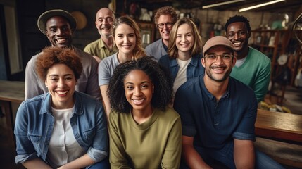 diverse group of people engaging in community service and volunteer work, reflecting the grassroots efforts to address social issues and promote equality.