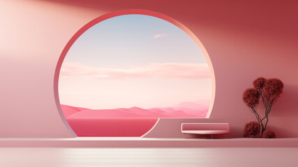 modern pink room