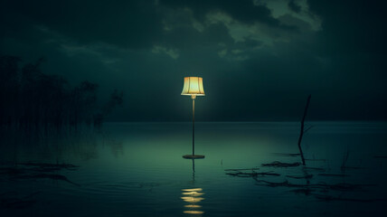 Lanterns that illuminate the night in peaceful nature
