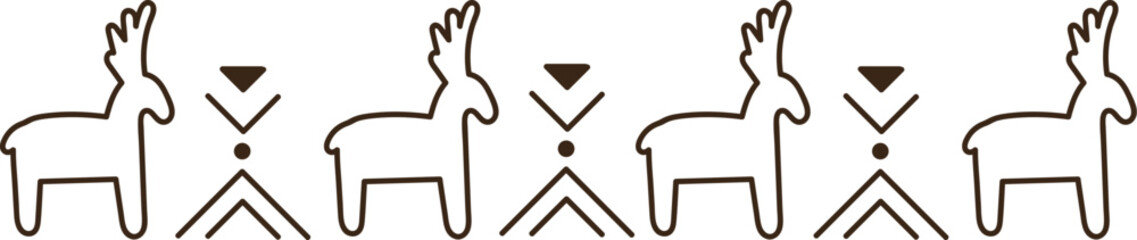 Lined Christmas Border