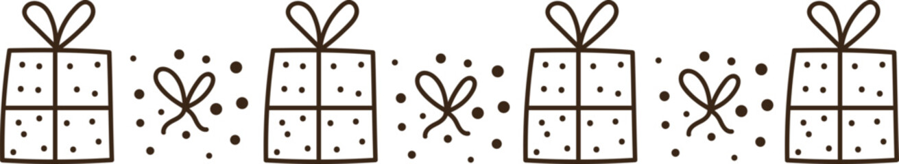 Gift Boxes Christmas Border