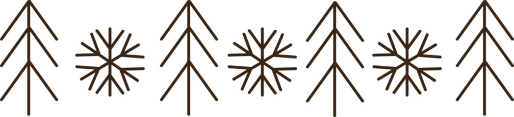 Floral Christmas Border