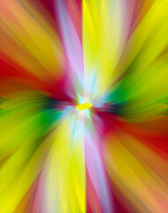 Abstract multicolored zoom effect background. Digitally generated image. Rays of versicolor light....