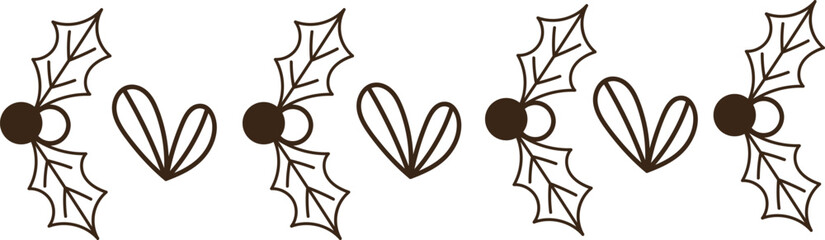 Floral Christmas Border