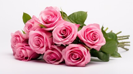 roses bouquet on a white background