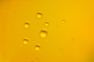 Oil with air bubbles at the white background