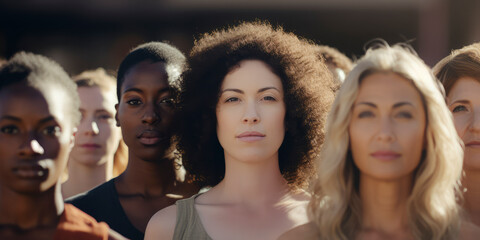 Obraz premium Diverse Group of people Happiness,Diversity, Equity, Inclusion, and Belonging (DEIB) with a powerful image that represents diverse individuals coming together, banner