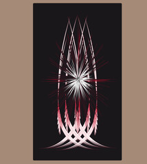 Star Antares. Abstract drawing, cover, sticker, print, logo. Contemporary vector art