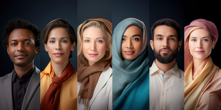 Diverse Group of people Happiness,Diversity, Equity, Inclusion, and Belonging (DEIB) with a powerful image that represents diverse individuals coming together, banner