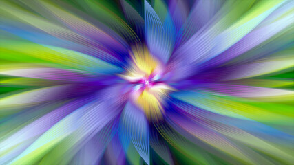 Fototapeta premium Abstract Twisted Light Fibers. Anime Effects Background Overlay Blend. Modern Fractal Floral Leaf Design Fantasy Majestic Background. Illuminated Light Painting. Computer Generated Majestic Wallpaper