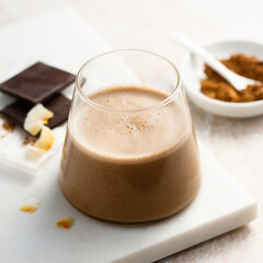 Homemade vegan coconut hot chocolate
