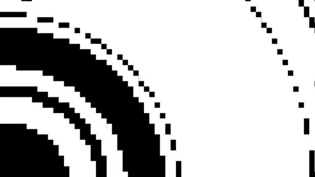 Black and white curvy pattern transition animation
