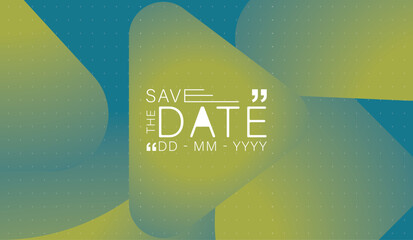 Save the date banner. Can be used for business, marketing and advertising. logo graphic design of event summit made for Technology and upcoming events. Vector EPS 10