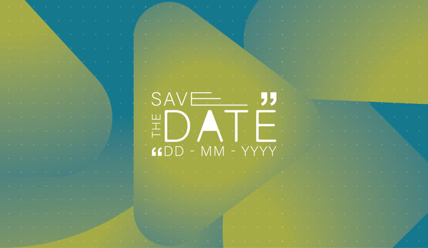 Save the date banner. Can be used for business, marketing and advertising. logo graphic design of event summit made for Technology and upcoming events. Vector EPS 10