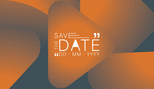 Save the date banner. Can be used for business, marketing and advertising. logo graphic design of event summit made for Technology and upcoming events. Vector EPS 10