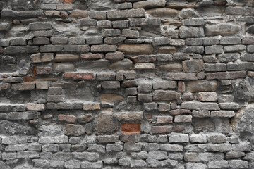 Ancient brick wall tetxure. Grunge background