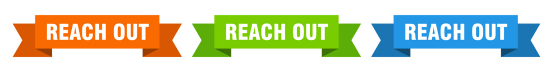 reach out ribbon. reach out isolated paper sign. banner