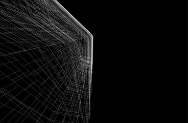 Naklejka premium Abstract architectural background vector illustration