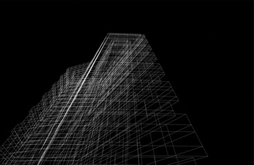 Abstract architectural background vector illustration