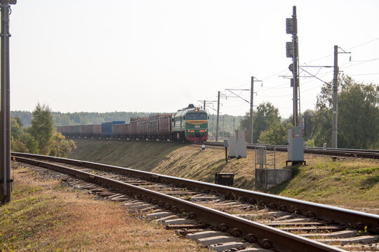 railroad tracks in the countryside