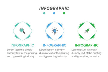 Infographic elements data visualization Abstract elements of graph, diagram with 3 steps, options, parts, or processes
Can be used for business process, workflow, advertising, diagram, flowchart 