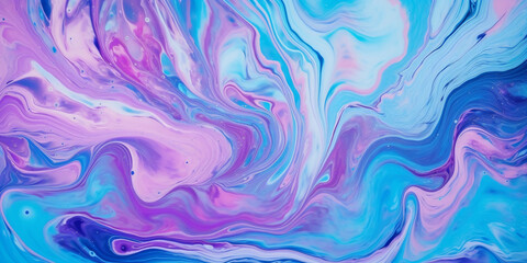 abstract art, fluid art. Abstract background, marble. Decorative acrylic paint that repeats the texture of mountain marble. abstract pattern. purple, blue, turquoise shades