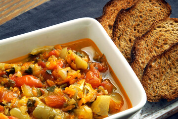 vegetable stew with tomatoes and peppers