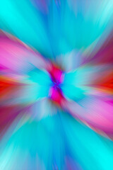 Abstract multicolored zoom effect background. Digitally generated image. Rays of versicolor light....