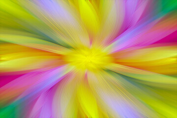 Abstract multicolored zoom effect background. Digitally generated image. Rays of versicolor light....