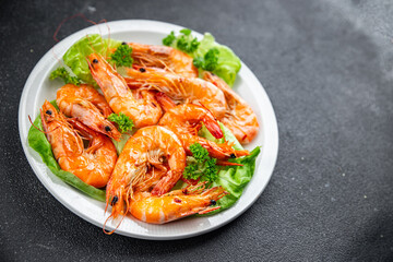fried shrimp fresh seafood delicious spicy appetizer meal food snack on the table