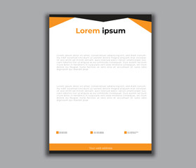 Creative business letterhead in abstract design.set to print with vector & illustration. corporate letterhead bundle.