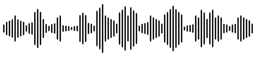 sound and audio waves. Waves of the equalizer isolated on background. EQ Vector Illustration.