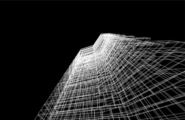 Modern architectural background 3d rendering