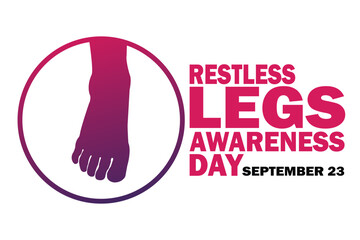 Restless Legs Awareness Day Vector illustration. September 23. Suitable for greeting card, poster and banner