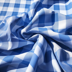 Obraz premium blue gingham fabric . 