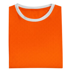 Add your logo or design to this Folded View Fantastic T Shirt Mockup In Orange Tiger Color, it will become more real.