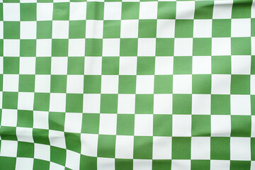 light green dark green and white checekerd bavarian fabric