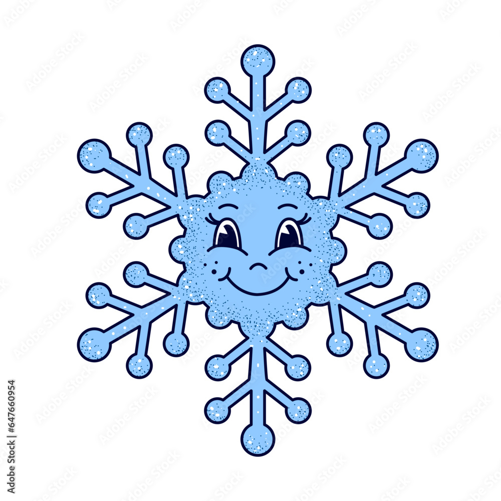 Sticker Cartoon winter snowflake