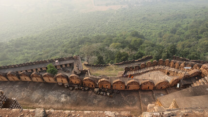 The Ruin Fortress of Kalinjar Fort, 13th Century Fort, Kalinjar, Uttar Pradesh, India.