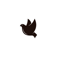  vector bird icon on white background
