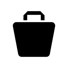 Shopping bag icon in glyph. Black bag symbol in png. Shopping bag. Package icon in glyph. Shop bag in black.